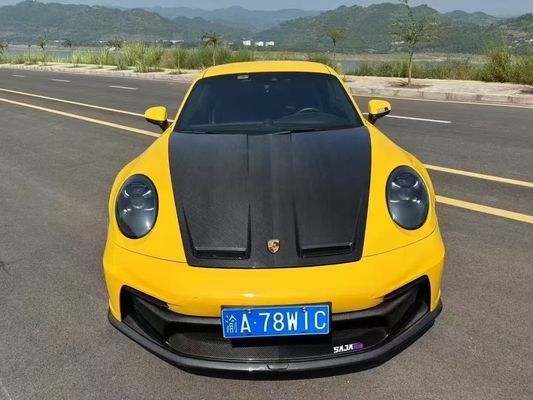 Porsche 992 Karbon fiber gövde Kit 992 GT3 tarzı ön ve arka tampon yan etek spoiler kaputu