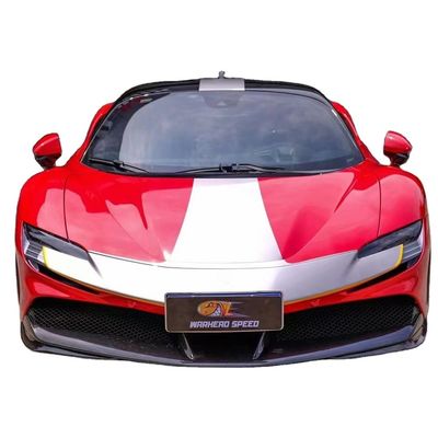 Ferrari SF90 Kuru Karbon Fiber Beden Kits SF90 OEM Stili Karbon Fiber Ön Dudak Diffuser Spoiler Side Skirt