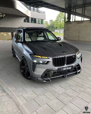 BMW X7 Karbon fiber Body Kit X7 LD tarzı Karbon fiber ön dudak difüzörü Spoiler kapot tekerlek kemeri