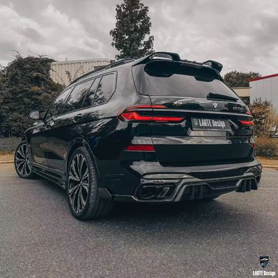 BMW X7 Karbon fiber Body Kit X7 LD tarzı Karbon fiber ön dudak difüzörü Spoiler kapot tekerlek kemeri