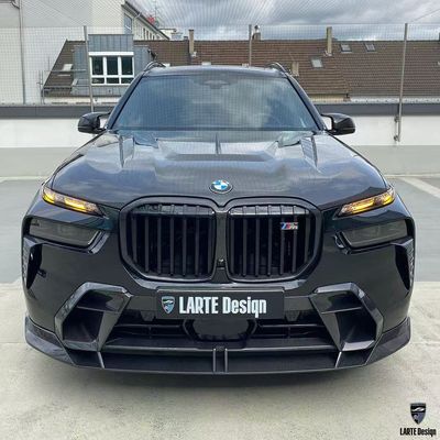 BMW X7 Karbon fiber Body Kit X7 LD tarzı Karbon fiber ön dudak difüzörü Spoiler kapot tekerlek kemeri