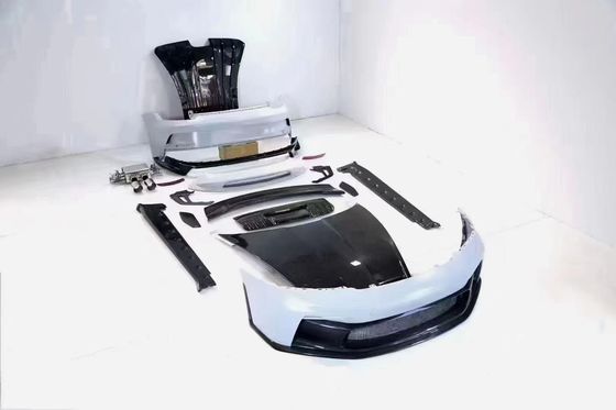 Porsche 992 Karbon fiber gövde Kit 992 GT3 tarzı ön ve arka tampon yan etek spoiler kaputu