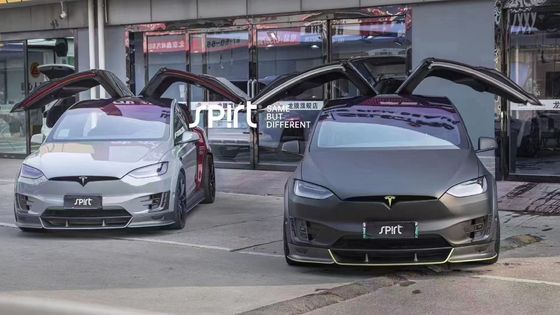 Tesla model X Karbon Fiber Body Kit model X Karbon fiber ön dudak difüzörü Spoiler kapak tekerleği yay geniş vücut kiti