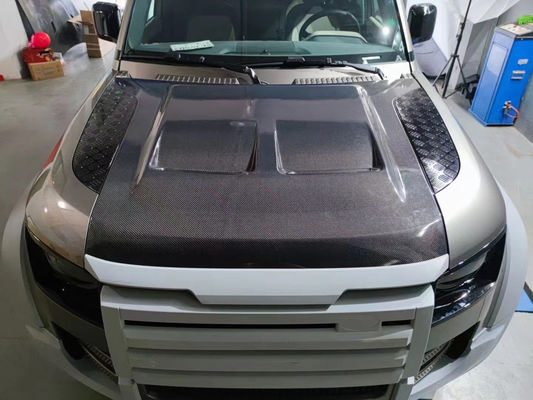 Land Rover Defender için Karbon Elyaf Kapak Karbon Elyaf Malzemesi Defender Yükseltilmiş SVR Stil Kapak