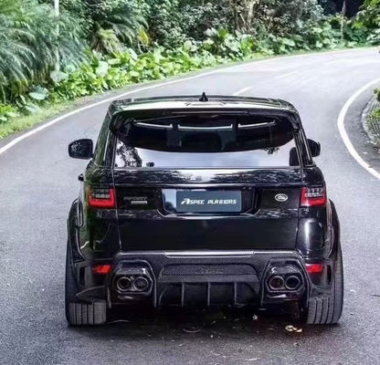 Runde ASPEC Stili CF&amp; FRP Geniş Vücut Kit Ön Tampon Arka Tampon Yan Etek Fender Land Rover RANGE ROVE SPORT 2014-2017 için