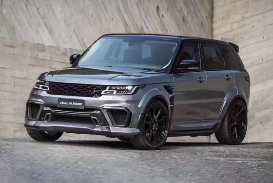 Runde ASPEC Stili CF&amp; FRP Geniş Vücut Kit Ön Tampon Arka Tampon Yan Etek Fender Land Rover RANGE ROVE SPORT 2014-2017 için