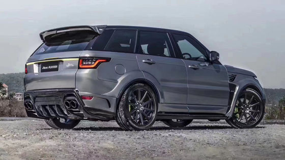 Runde ASPEC Stili CF&amp; FRP Geniş Vücut Kit Ön Tampon Arka Tampon Yan Etek Fender Land Rover RANGE ROVE SPORT 2014-2017 için