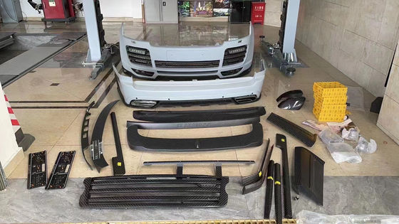 Siyah Range Rover Bodykits 240mm Karbon Fiber geniş vücut kiti 2019-