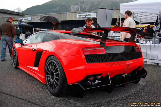 Lamborghini için Gallardo LP550 560 570 Karbon Fiber Spoiler Gallardo LP550 560 570 Yükseltilmiş SUPER TROFEO Style Spoiler