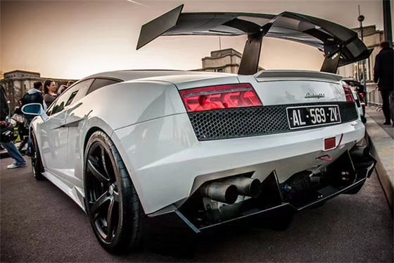 Lamborghini için Gallardo LP550 560 570 Karbon Fiber Spoiler Gallardo LP550 560 570 Yükseltilmiş SUPER TROFEO Style Spoiler