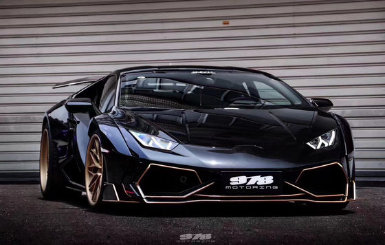 Lamborghini LP580 LP610 Karbon Elyafı Geniş Beden Kiti LP580 LP610 PD tarzı Yeniletilmiş Ön ve Arka Tampon Spoiler Geniş Beden