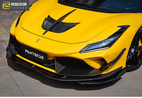 Paktechz Tarzı Karbon Elyafı Kütüphane Ferrari F8 Karbon Elyafı Kütüphane Ön Kürek Arka Diffuser Spoiler