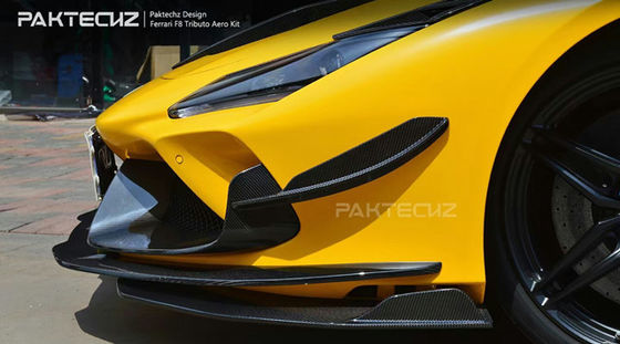 Paktechz Tarzı Karbon Elyafı Kütüphane Ferrari F8 Karbon Elyafı Kütüphane Ön Kürek Arka Diffuser Spoiler