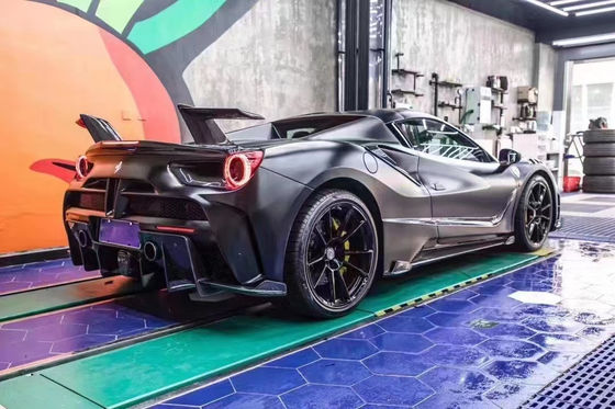 Ferrari 488 için Otomatik Parçalar 488 Yükseltilmiş MSY Tarzı Ön ve Arka Tampon Spoiler Karbon Fiber Body Kit