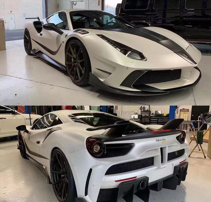 Ferrari 488 için Otomatik Parçalar 488 Yükseltilmiş MSY Tarzı Ön ve Arka Tampon Spoiler Karbon Fiber Body Kit
