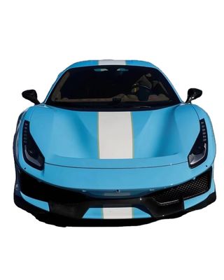 Ferrari 488 için Otomatik Parçalar 488 PistA tarzı Yenilenmiş Ön ve Arka Bumper Bonet Spoiler Karbon Fiber Body Kit