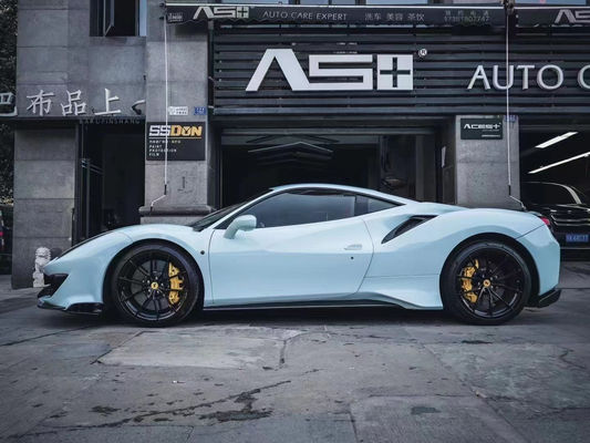 Ferrari 488 için Otomatik Parçalar 488 PistA tarzı Yenilenmiş Ön ve Arka Bumper Bonet Spoiler Karbon Fiber Body Kit