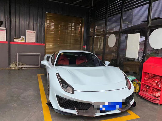 Ferrari 488 için Otomatik Parçalar 488 PistA tarzı Yenilenmiş Ön ve Arka Bumper Bonet Spoiler Karbon Fiber Body Kit