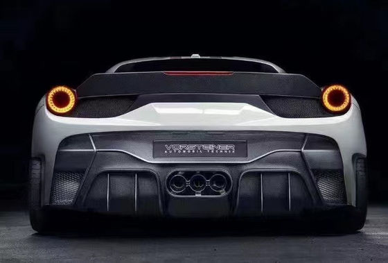 Ferrari için 458 Karbon Fiber Bodies Kit 458 Upgraded VORS Style Ön ve Arka Bumper Spoiler Side Skirt Body Kit