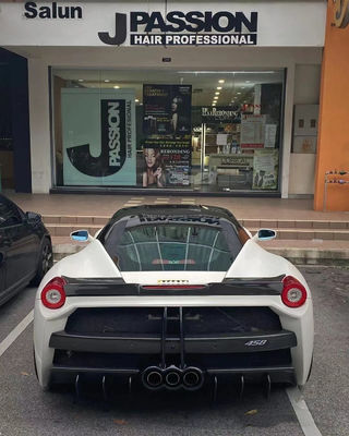 Ferrari 458 için Otomobil Parçası 458 Modelleştirilmiş Misha Tarzı Ön ve Arka Bumper Yan Etek Kapüşon Spoiler Body Kit