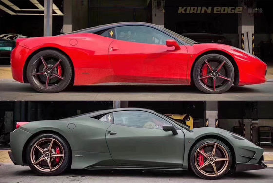 Ferrari 458 için Otomobil Parçası 458 Modelleştirilmiş Misha Tarzı Ön ve Arka Bumper Yan Etek Kapüşon Spoiler Body Kit