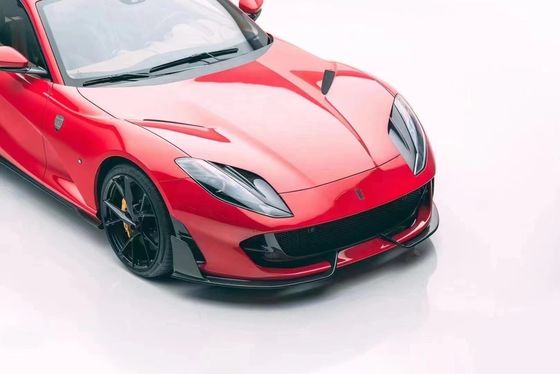 Ferrari 812 için Karbon Fiber Bodies Kit 812 Yükseltilmiş MSY Tarzı Karbon Fiber Front Lip Diffuser Spoiler Body Kit
