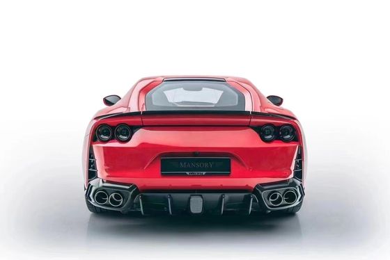 Ferrari 812 için Karbon Fiber Bodies Kit 812 Yükseltilmiş MSY Tarzı Karbon Fiber Front Lip Diffuser Spoiler Body Kit