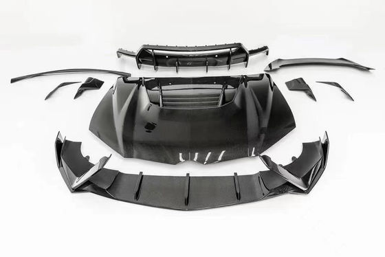 Lamborghini Urus Karbon Fiber Bodies Kit için Urus Yükseltilmiş VORS Tarzı Karbon Fiber Ön Dudak Diffuser Spoiler Hood geniş gövde ile