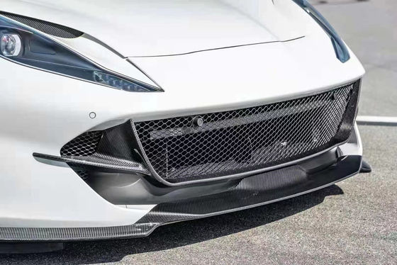 Ferrari 812 için Kuru Karbon Elyafı Karbon Elyafı Beden Kiti 812 Nivic Tarzı Geliştirilmiş Ön Dudak Diffuser Spoiler Hood