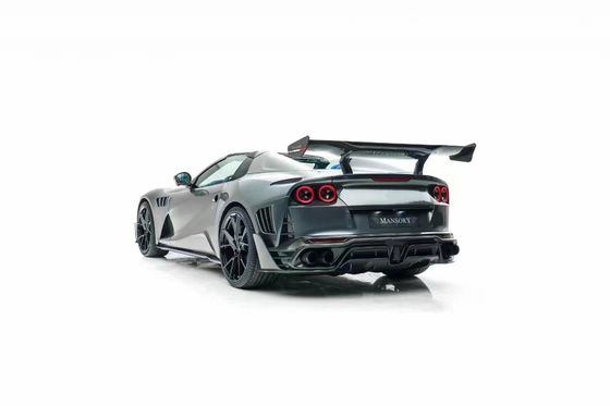 Ferrari 812 için Karbon Fiber Body Kit 812 Geliştirilmiş MSY Tarzı Karbon Fiber Ön ve Arka Tampon Spoiler Wing