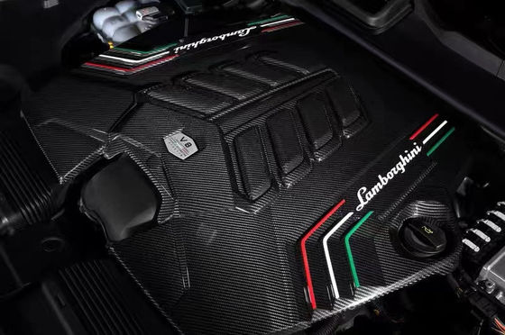 2019 Siyah Lamborghini Body Kit Kuru Karbon Fiber Motor İç Güvenlik Kalkanı