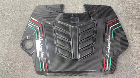2019 Siyah Lamborghini Body Kit Kuru Karbon Fiber Motor İç Güvenlik Kalkanı