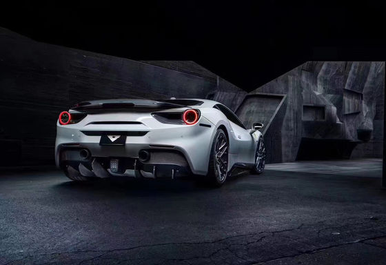 Ferrari için 488 Karbon Fiber Body Kit 488 Yükseltilmiş Vors Tarzı Karbon Fiber Front Lip Diffuser Spoiler Body Kit