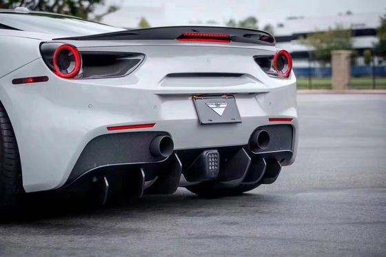 Ferrari için 488 Karbon Fiber Body Kit 488 Yükseltilmiş Vors Tarzı Karbon Fiber Front Lip Diffuser Spoiler Body Kit