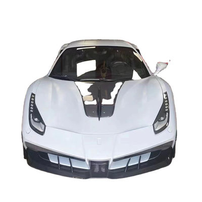 Ferrari için 488 Karbon Fiber Body Kit 488 Yükseltilmiş Misha Style Ön ve Arka Bumper Spoiler Hood Karbon Fiber Body Kit
