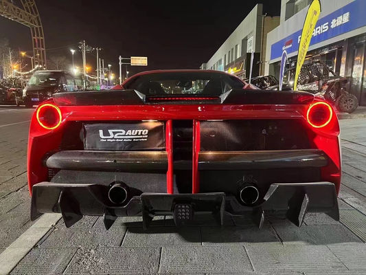 Ferrari için 488 Karbon Fiber Body Kit 488 Yükseltilmiş Misha Style Ön ve Arka Bumper Spoiler Hood Karbon Fiber Body Kit