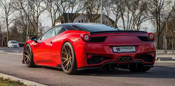 Ferrari için 458 Karbon Fiber Body Kit 458 PD stili Yenileştirilmiş Ön ve Arka Bumper Spoiler Hood Body Kit