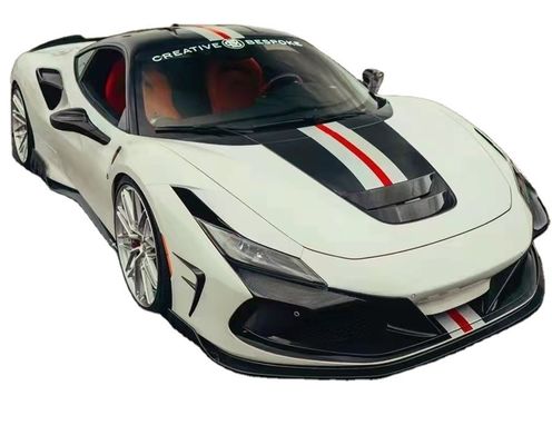 Ferrari için F8 Karbon Fiber Body Kit F8 Upgraded KEYVANY Style Ön Kürek Diffuser Spoiler Body Kit