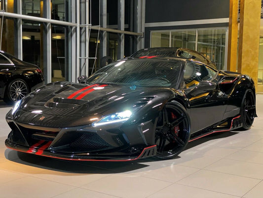 Ferrari için F8 Karbon Fiber Body Kit F8 Upgraded KEYVANY Style Ön Kürek Diffuser Spoiler Body Kit