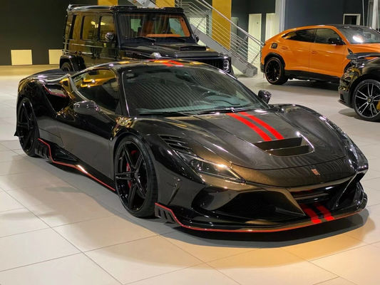 Ferrari için F8 Karbon Fiber Body Kit F8 Upgraded KEYVANY Style Ön Kürek Diffuser Spoiler Body Kit