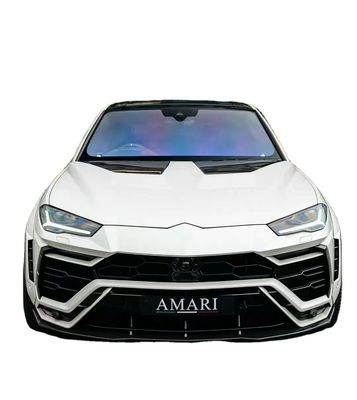 1016 Şık Lamborghini Vücut Kiti Urus Karbon Fiber Ön Dudak Diffuser Spoiler Hood Beyaz