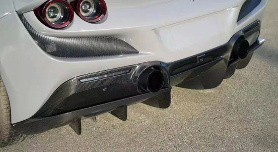 Ferrari F8 Karbon Fiber Body Kit F8 Yeni Stil Diffuser Karbon Fiber Diffuser