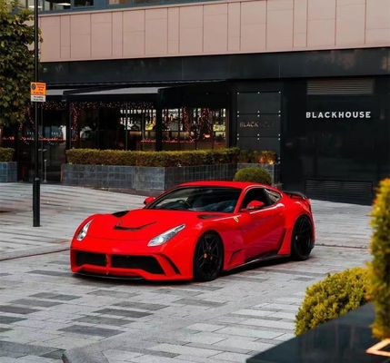 Ferrari F12 Karbon Fiber Geniş Vücut Kütesi için F12 Yenileme NOtc N-Largos tarzı Arka Tampon Karbon Fiber Geniş Vücut Kütesi