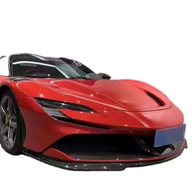 Ferrari SF90 Kuru Karbon Fiber Beden Kütüphane SF90 RH Tarzı Karbon Fiber Ön Dudak Diffuser Spoiler Yan Etek Beden Kütüphane