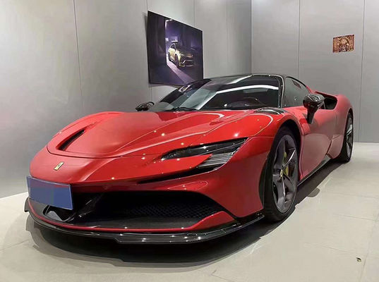 Ferrari SF90 Kuru Karbon Fiber Beden Kütüphane SF90 RH Tarzı Karbon Fiber Ön Dudak Diffuser Spoiler Yan Etek Beden Kütüphane