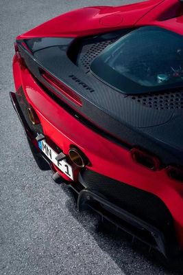 Karbon Fiber Spoiler Ferrari SF90 SF90 için Karbon Fiber Spoiler Upgraded OEM Style Spoiler Tail