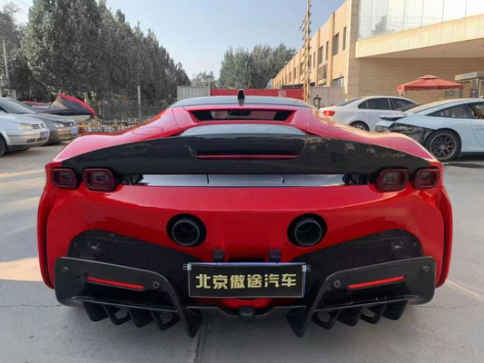 Karbon Fiber Spoiler Ferrari SF90 SF90 için Karbon Fiber Spoiler Upgraded OEM Style Spoiler Tail
