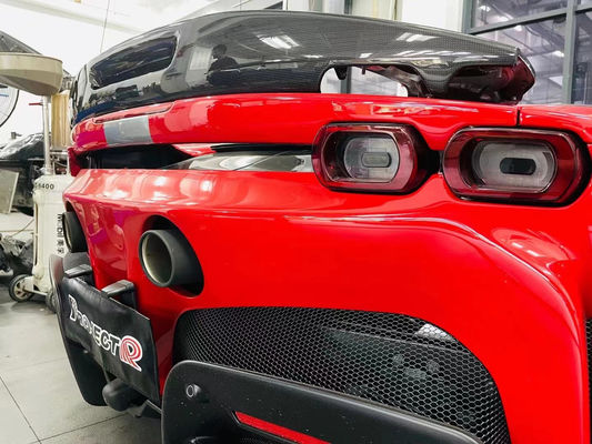 Karbon Fiber Spoiler Ferrari SF90 SF90 için Karbon Fiber Spoiler Upgraded OEM Style Spoiler Tail