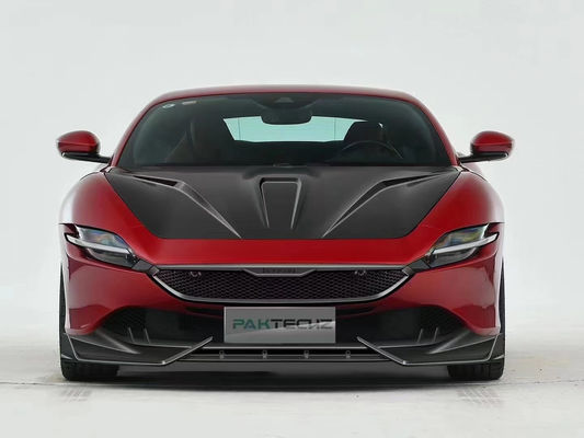 Ferrari için Kuru Karbon Elyafı ROMA Karbon Elyafı Vücut KitiROMA Karbon Elyafı Ön Dudak Diffuser Spoiler Hood Grill Vücut Kiti