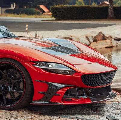 Ferrari Roma için Karbon Fiber Bodies Kit Roma Upgrades MSY Style Ön ve Arka Bumper Spoiler Hood Bodies Kit